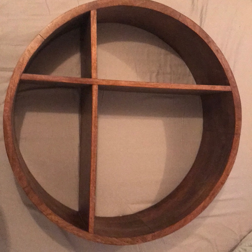 Round wall bookshelf